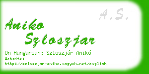 aniko szloszjar business card