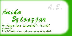 aniko szloszjar business card